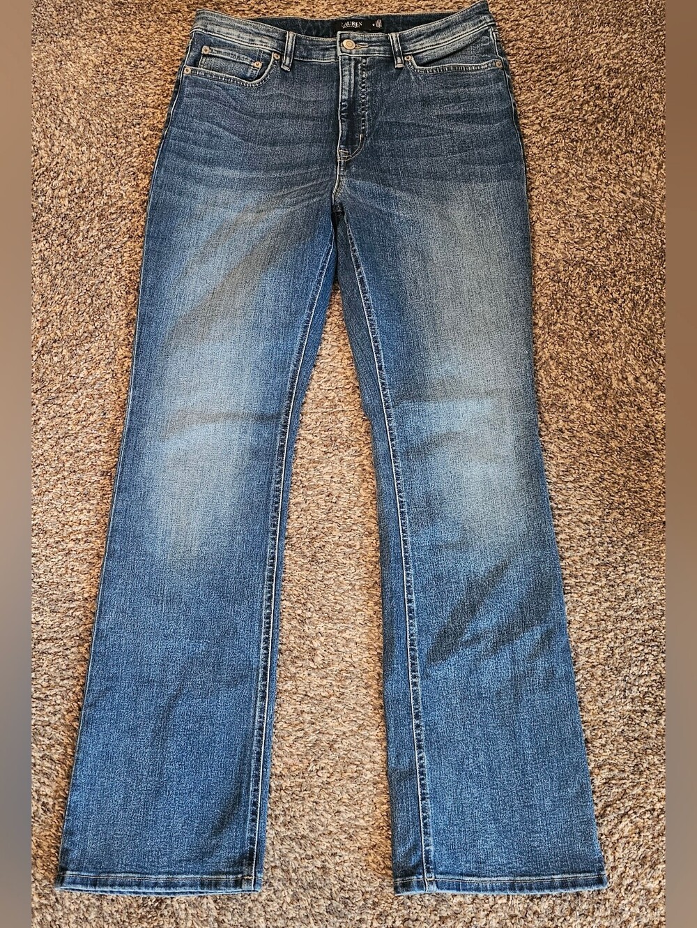 LAUREN RALPH LAUREN High rise Bootcut Jeans Stretch Med Wash Size 12